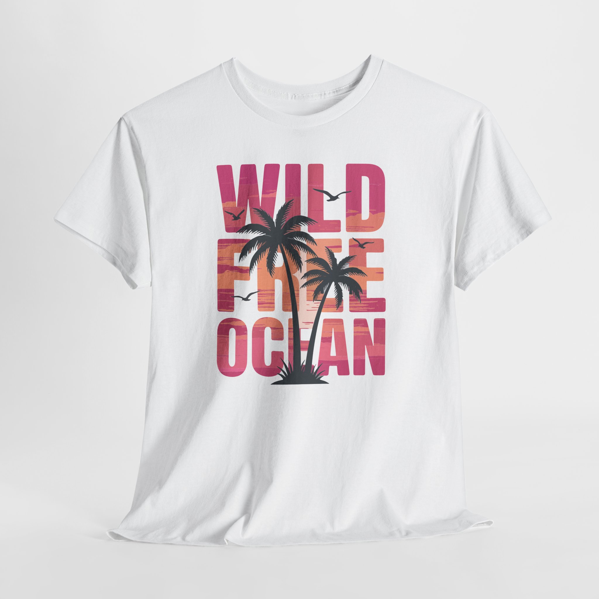Wild Free Ocean T-Shirt — Sunset Palm Beach Tee - Image 6