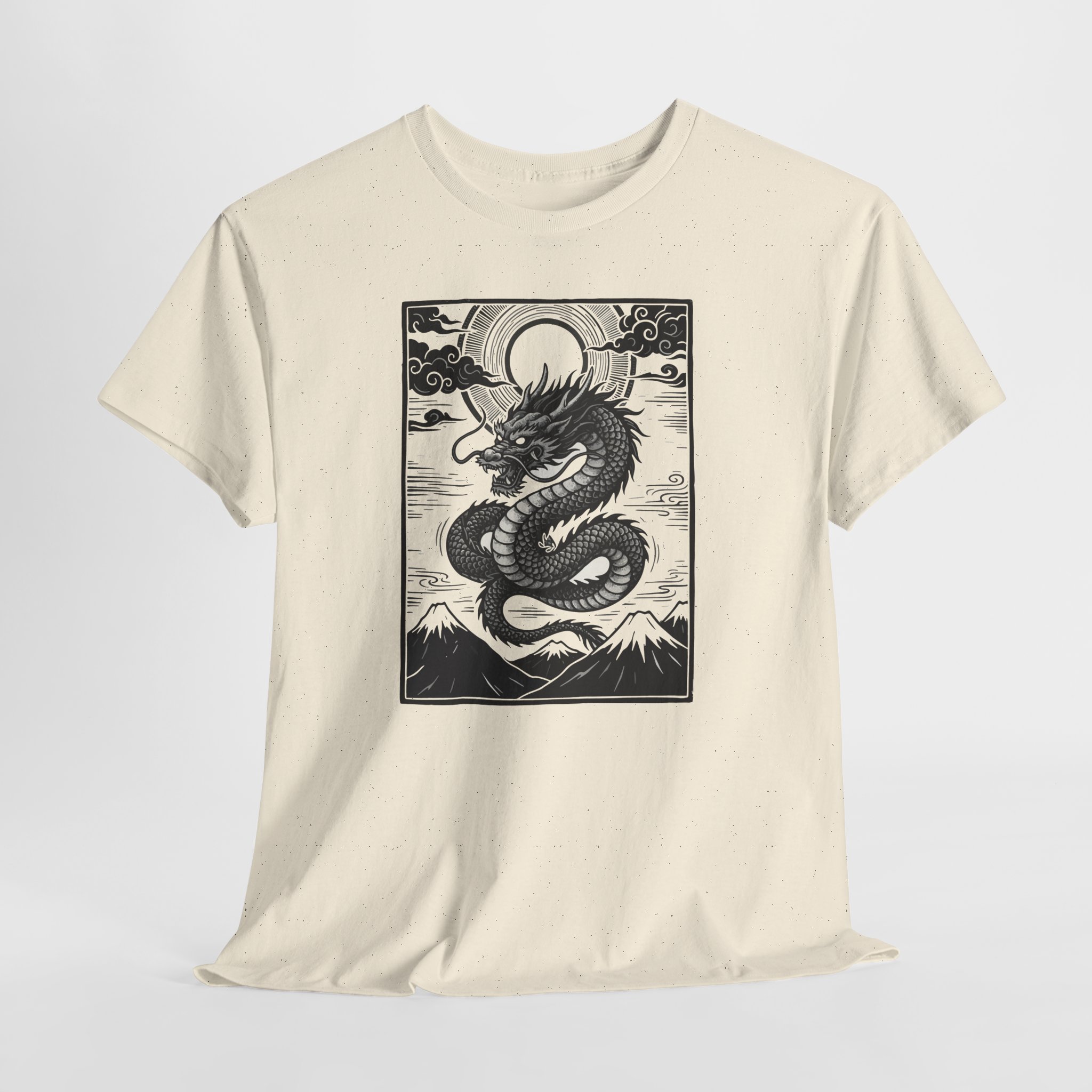 Dragon Illustration Tee — Vintage Japanese Mountain Serpent Graphic T-Shirt - Image 6