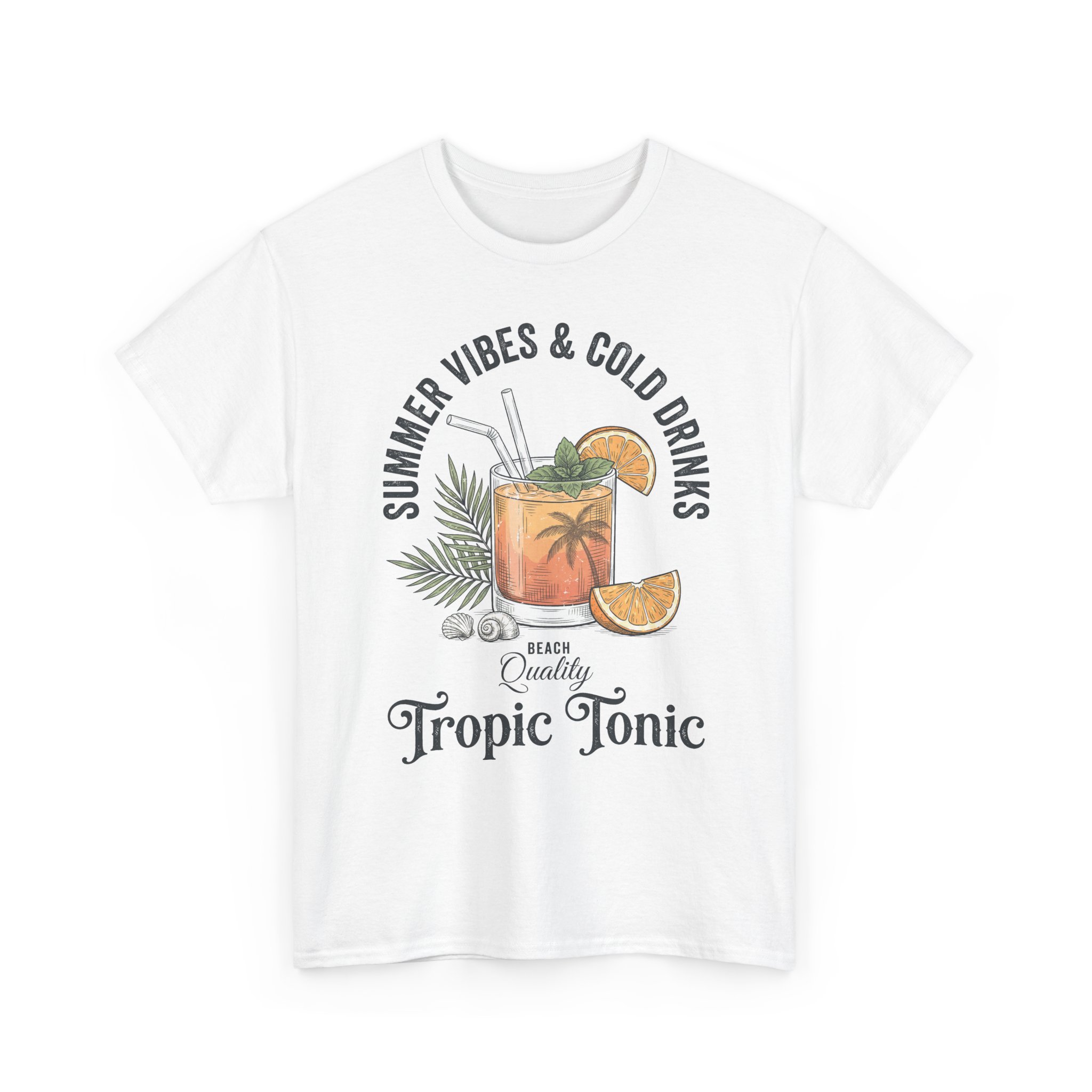 T-Shirt — "Summer Vibes & Cold Drinks: Tropic Tonic" Graphic Tee - Image 3