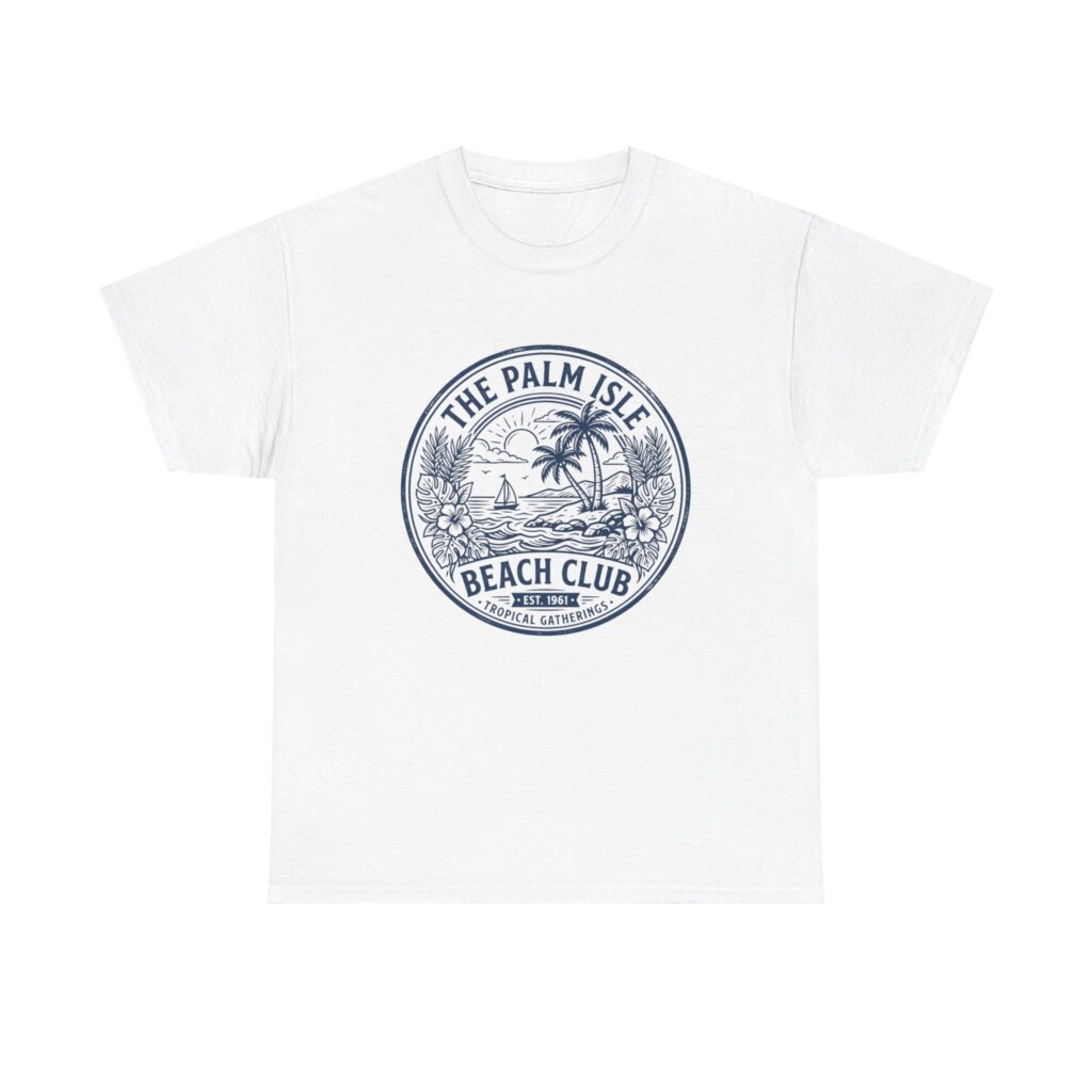 Palm Isle Beach Club T-Shirt — Vintage Coastal Graphic Tee