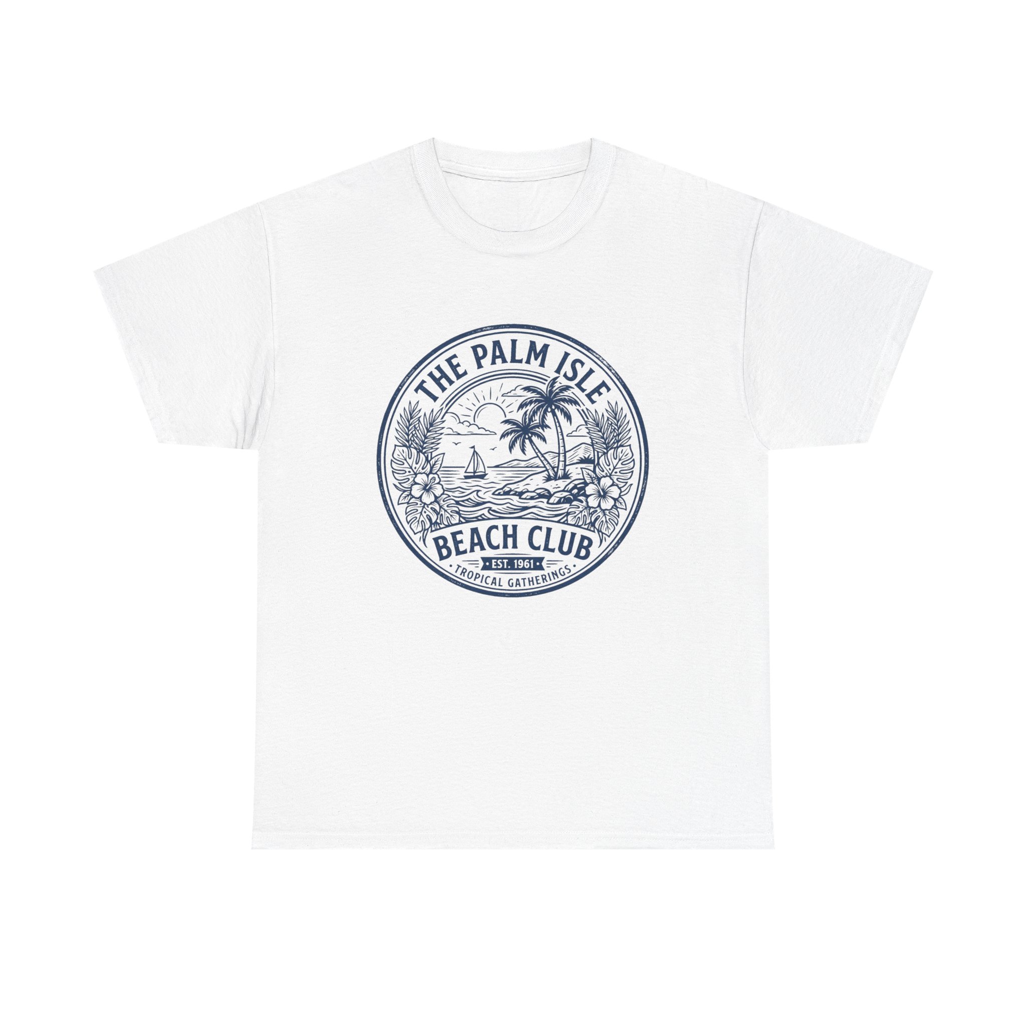 Palm Isle Beach Club T-Shirt — Vintage Coastal Graphic Tee