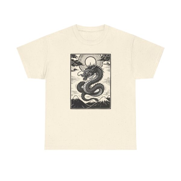 Dragon Illustration Tee — Vintage Japanese Mountain Serpent Graphic T-Shirt