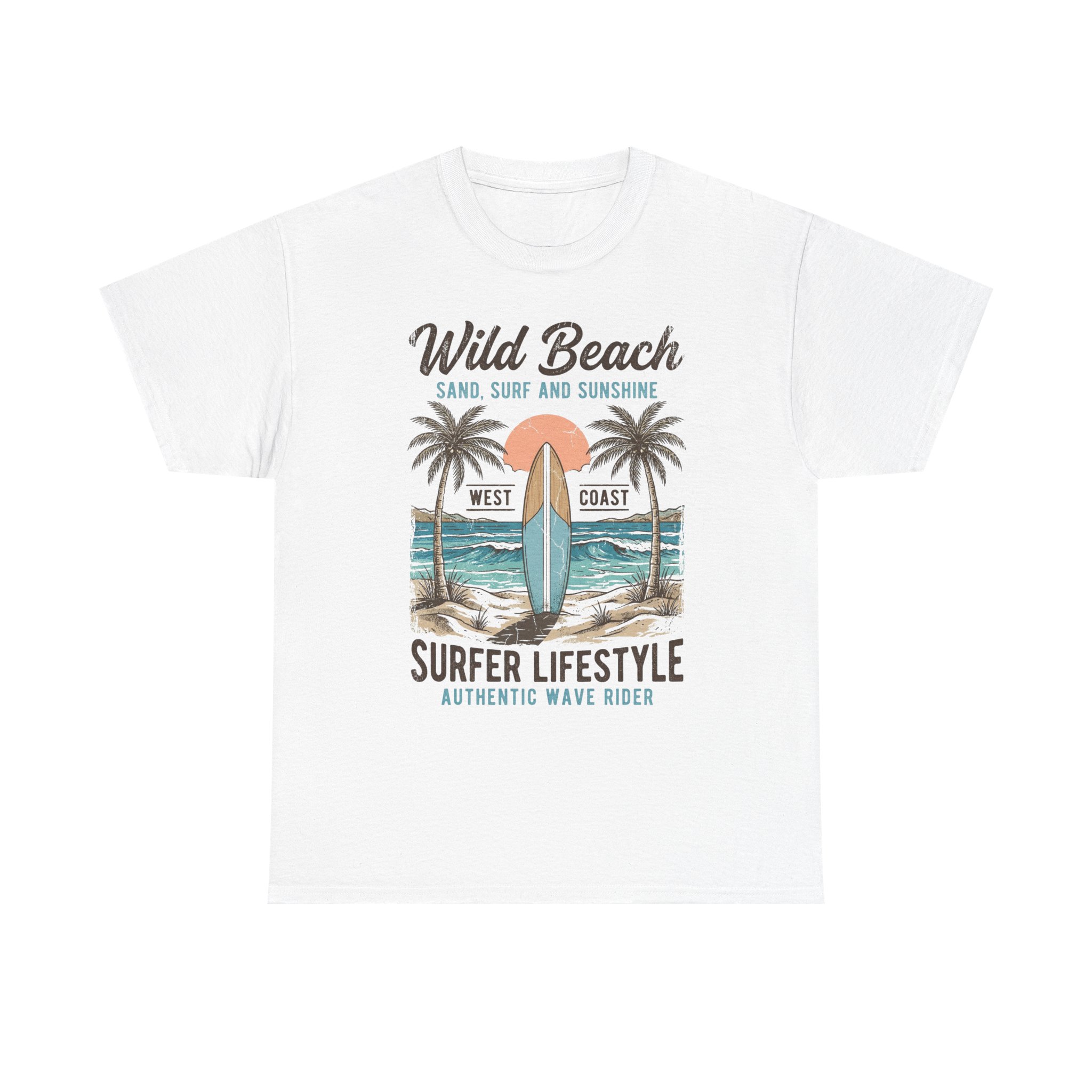 Wild Beach, summer, Unisex Heavy Cotton Tee