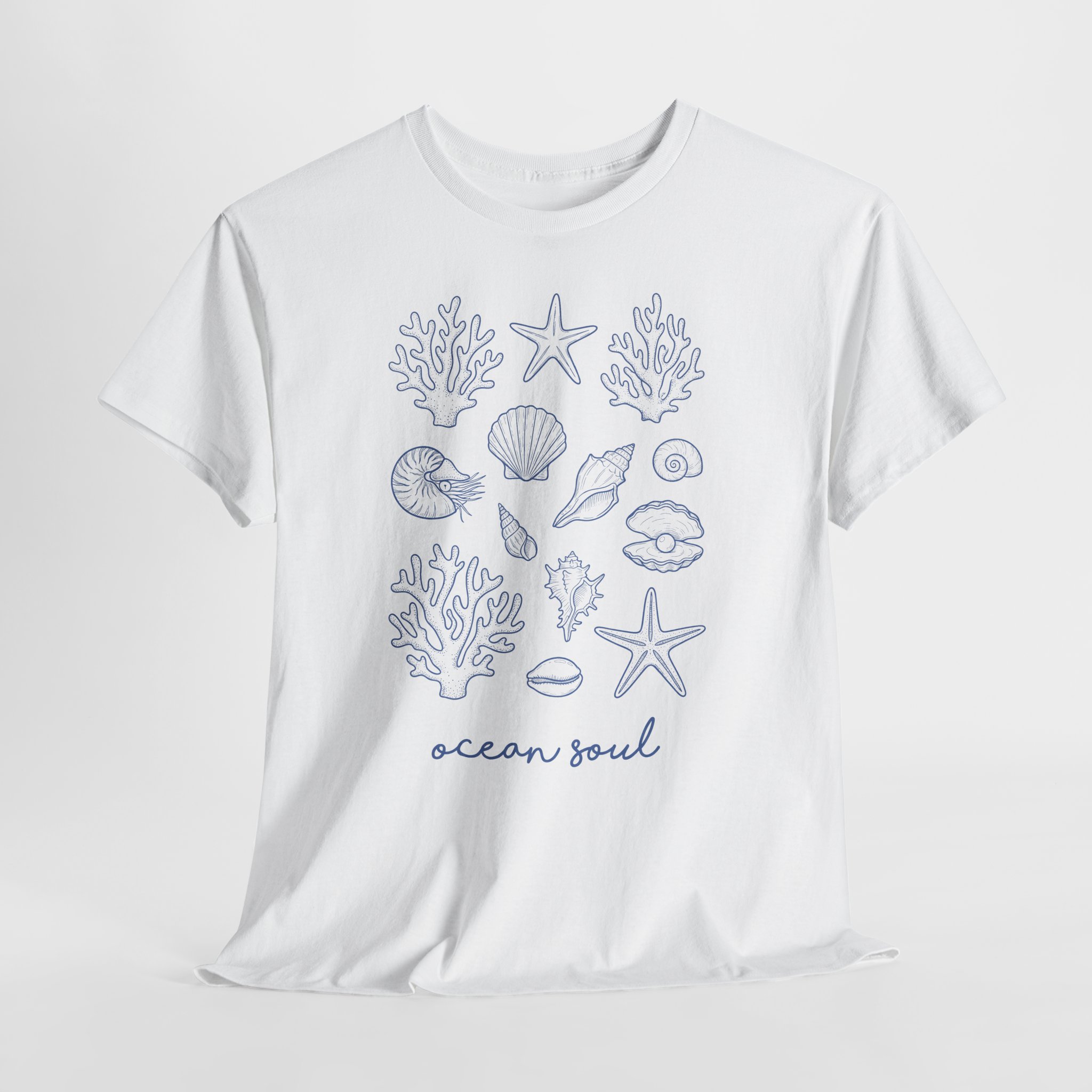 Ocean Soul T-Shirt — Seashell & Starfish Beach Graphic Tee - Image 6