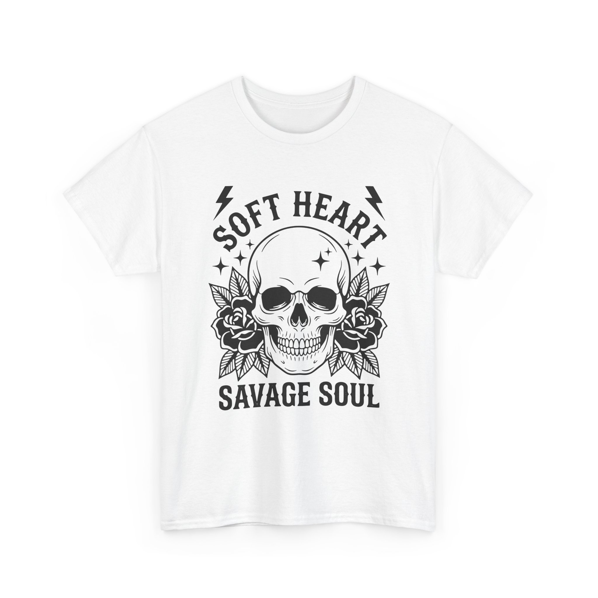 Skull 'Soft Heart Savage Soul' Graphic Tee - Image 3