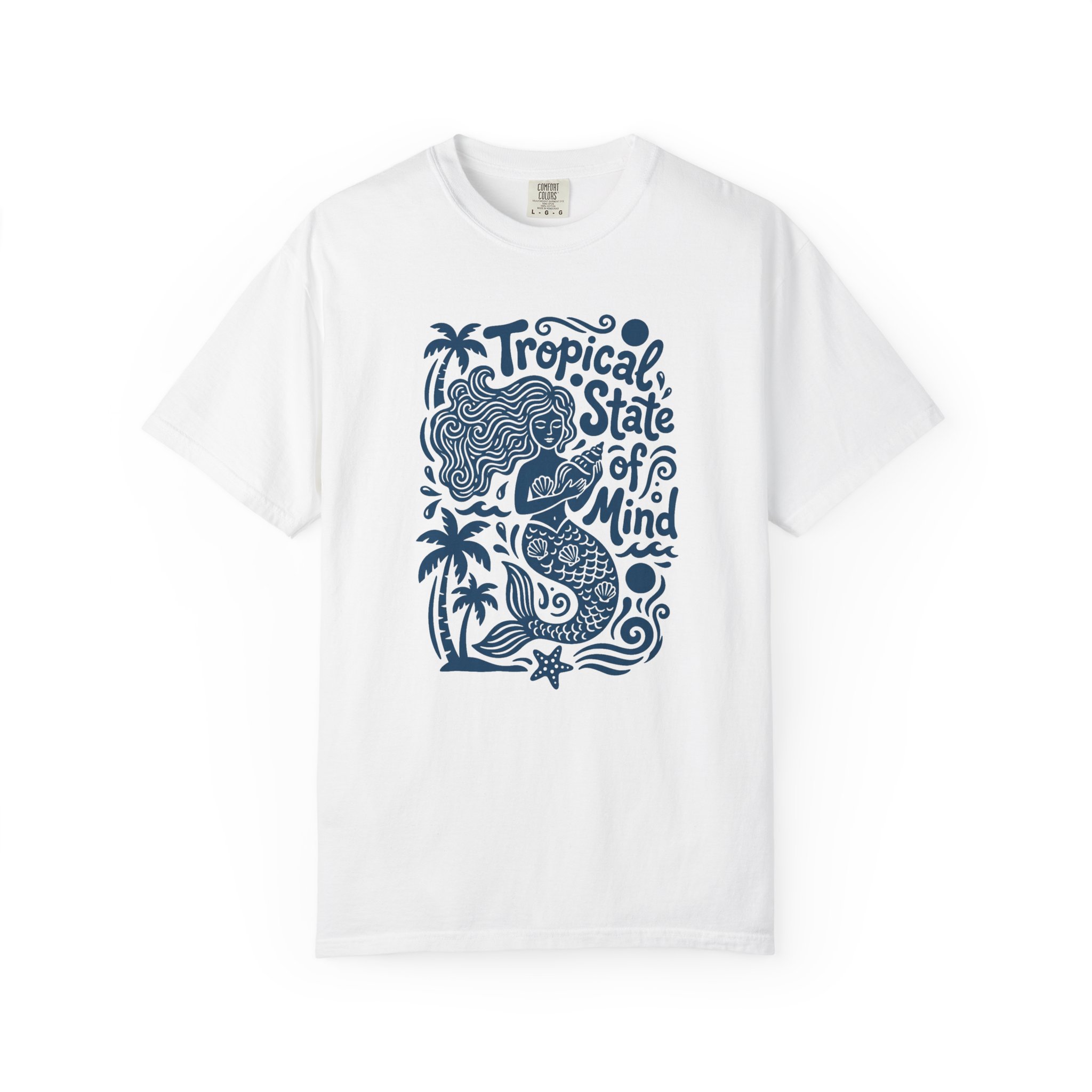 T-Shirt — "Tropical State of Mind" Mermaid Graphic Tee