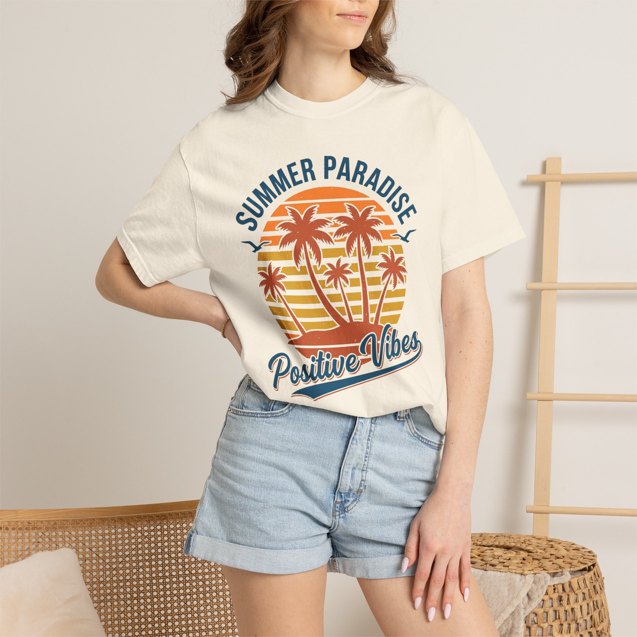 Summer Paradise "Positive Vibes" T-Shirt - Image 4