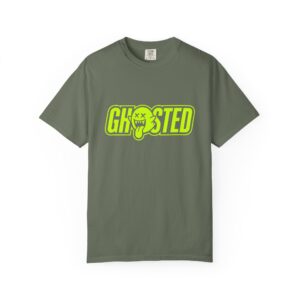 Ghosted Graphic T-Shirt — Neon Green Logo Tee