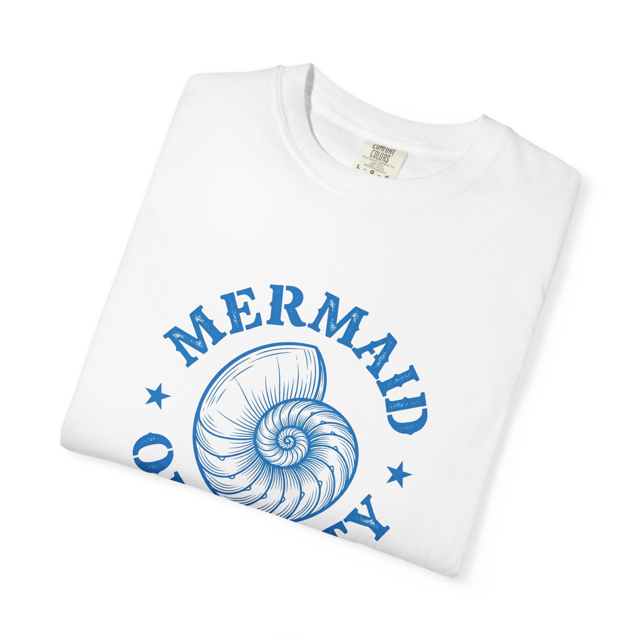 Mermaid Off Duty T-Shirt — Nautical Shell Graphic Tee - Image 3