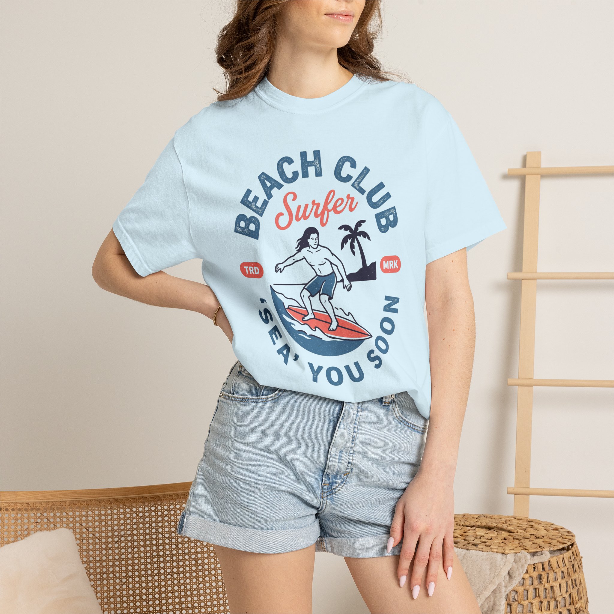 Beach Club Surfer T-Shirt — "Sea You Soon" Graphic Tee - Image 4