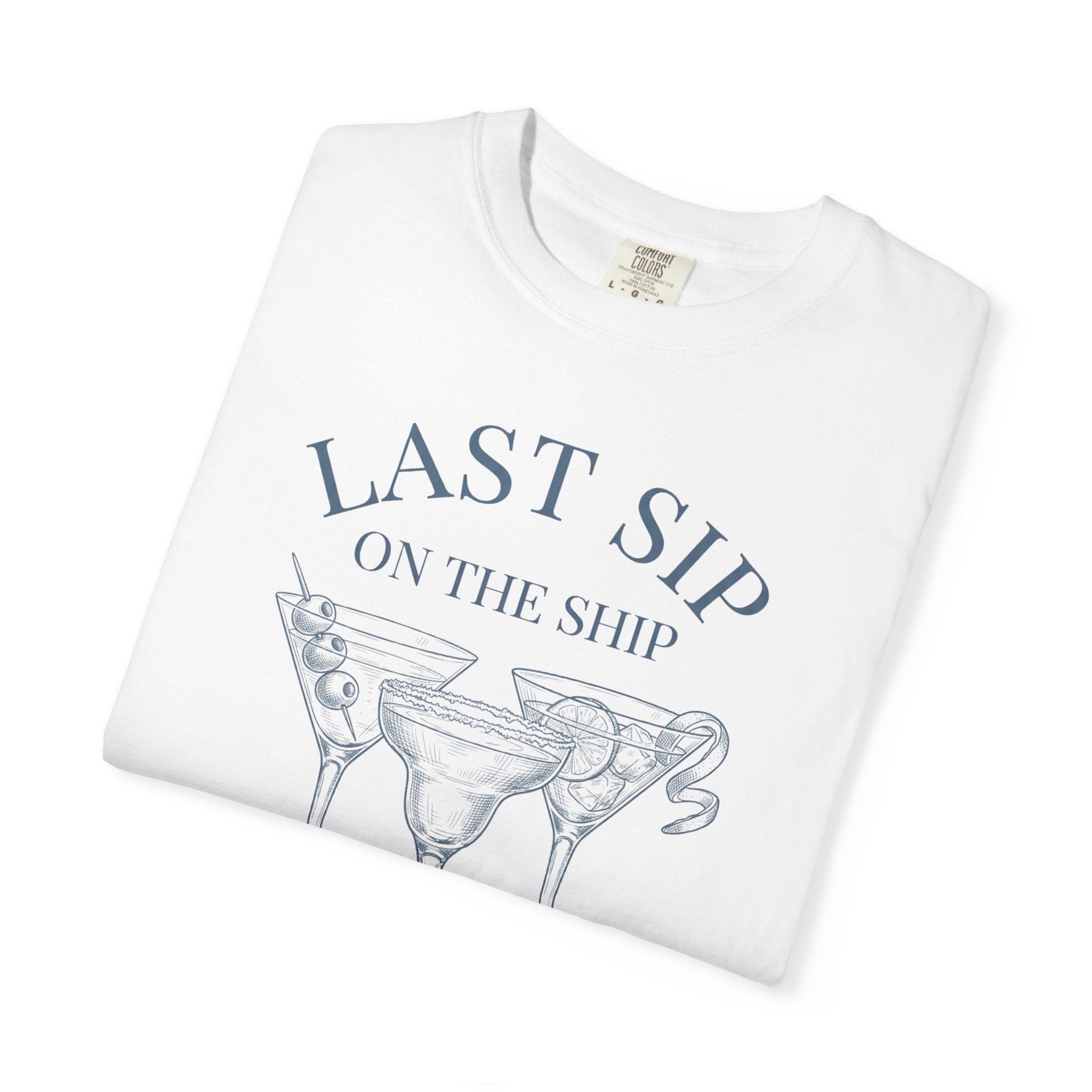 Last Sip On The Ship T-Shirt — 'Sip Happens at the Beach' Cocktail Graphic Tee - Image 3