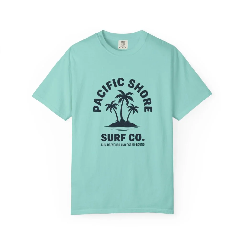 Pacific Shore Surf Co. T-Shirt — Beach Palm Island Graphic Tee