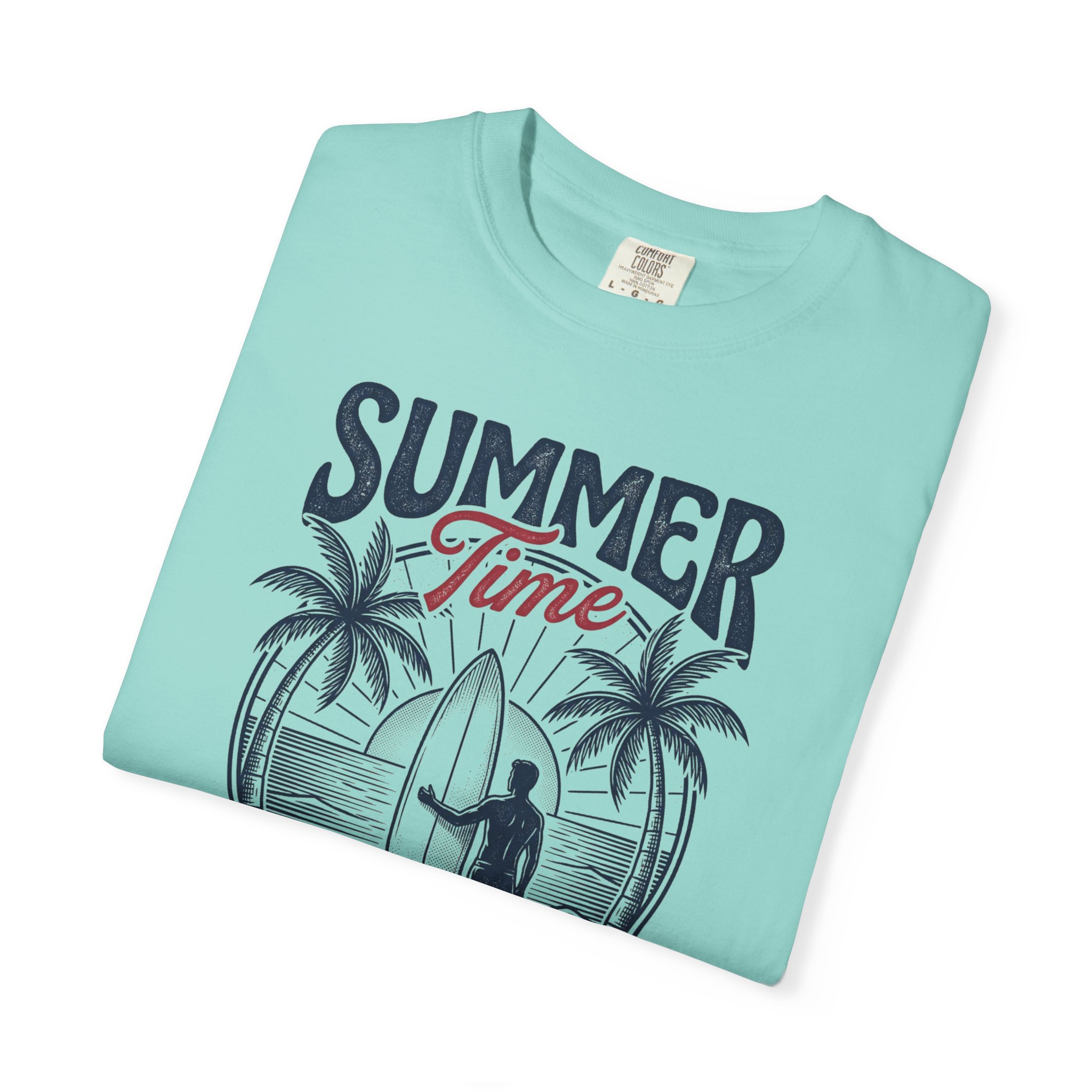 Summer Time Surf T-Shirt — "Happiness Comes in Waves" Vintage Beach Tee - Image 3