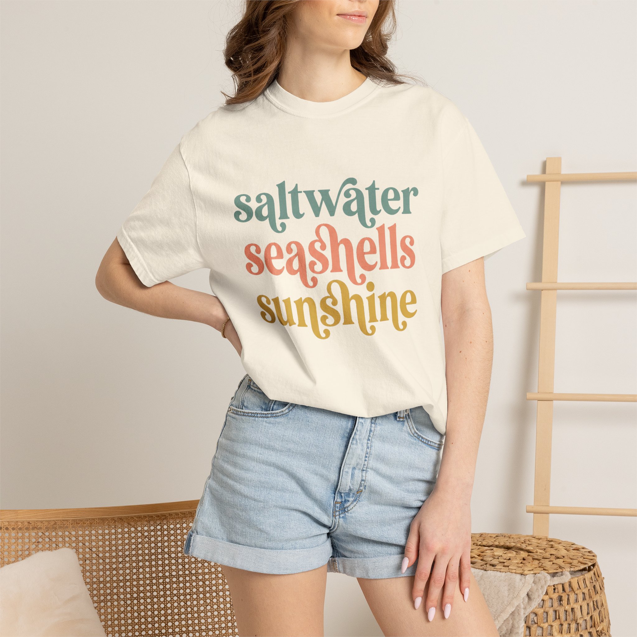 Saltwater Seashells Sunshine T-Shirt - Image 4