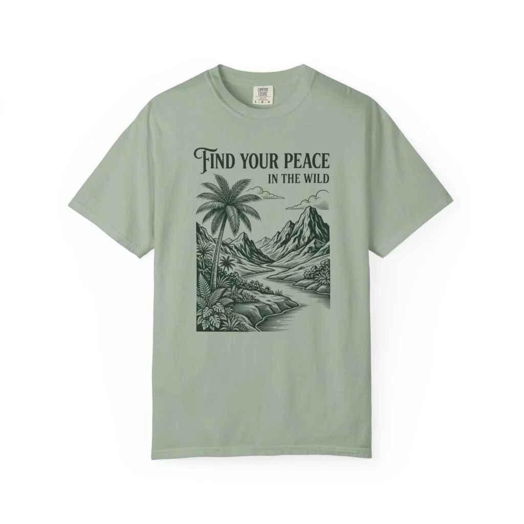 Find Your Peace In The Wild T-Shirt — Nature Landscape Graphic Tee