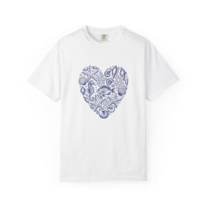 Seashell Heart T-Shirt — Nautical Beach Shells Graphic Tee