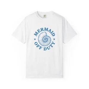 Mermaid Off Duty T-Shirt — Nautical Shell Graphic Tee