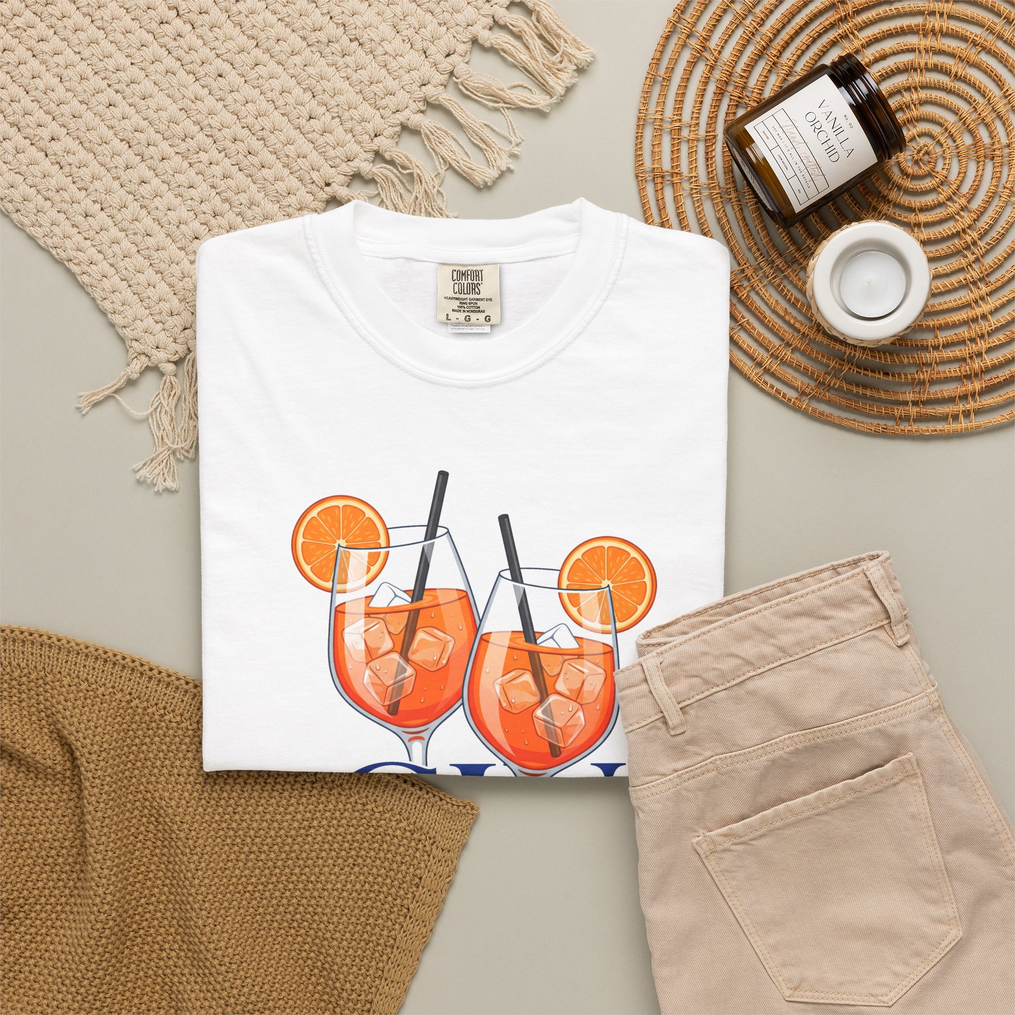 Cin Cin Aperol Spritz T-Shirt — Cheers Graphic Tee - Image 6