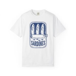 Sardines Graphic T-Shirt — Vintage Nautical Fish Can Tee