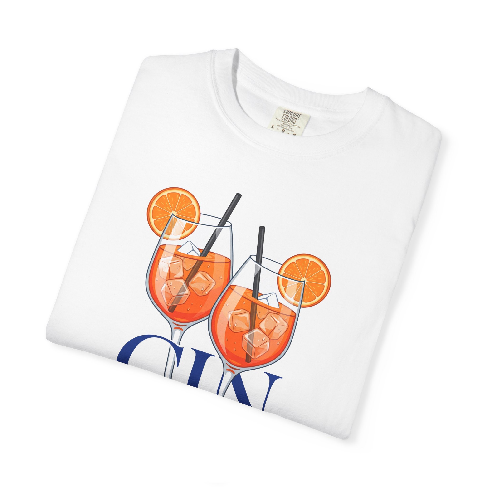 Cin Cin Aperol Spritz T-Shirt — Cheers Graphic Tee - Image 3