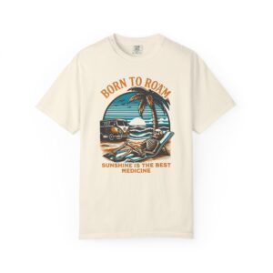 Born to Roam Beach T-Shirt — 'Sunshine Is the Best Medicine' Vintage Surf Tee