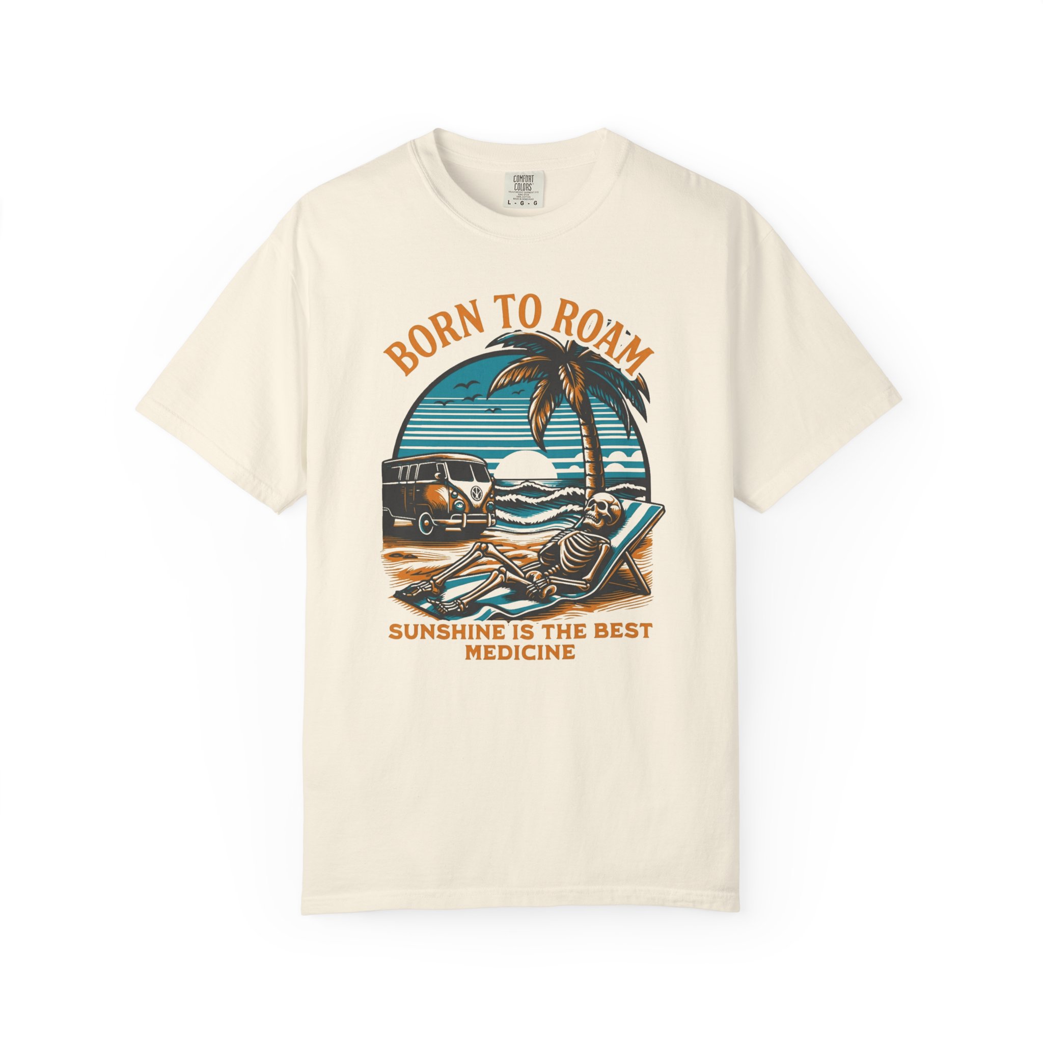 Born to Roam Beach T-Shirt — 'Sunshine Is the Best Medicine' Vintage Surf Tee