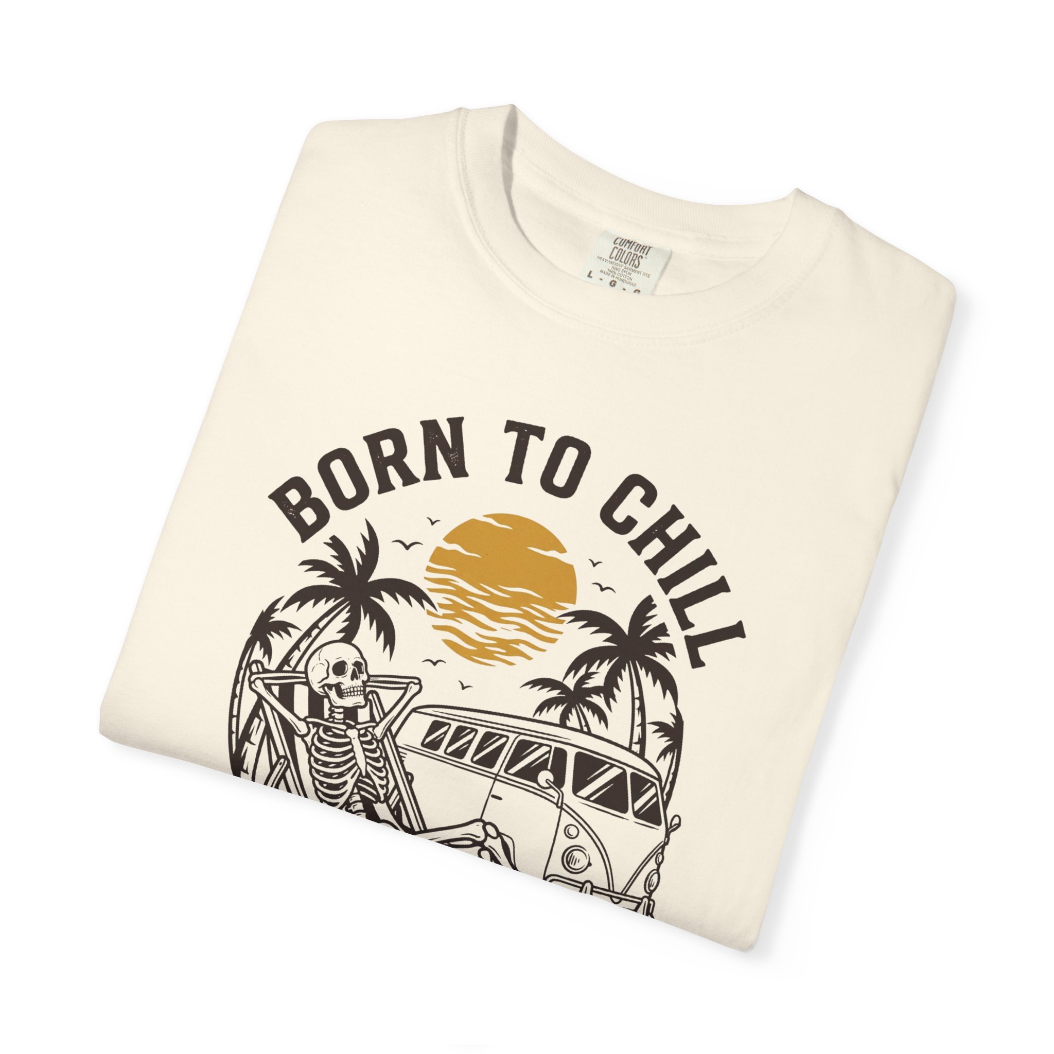 Born to Chill T-Shirt – Vintage Surf Van Beach Tee - Image 3