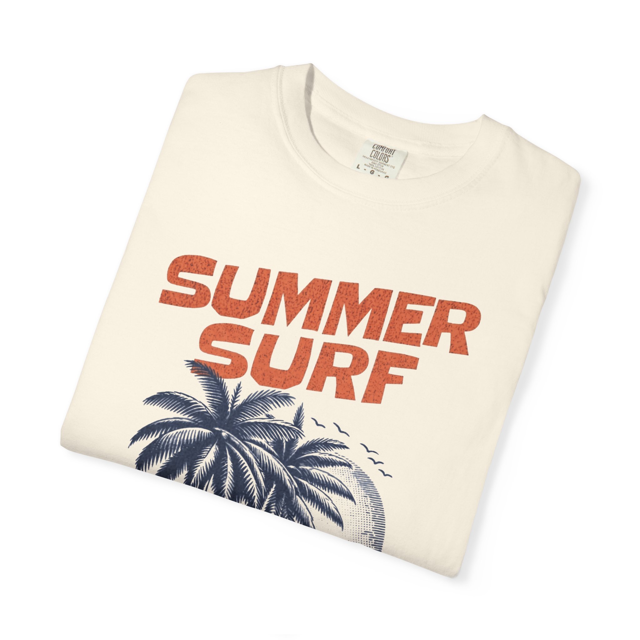 Summer Surf T-Shirt — Vintage Palm Tree Beach Graphic Tee - Image 3