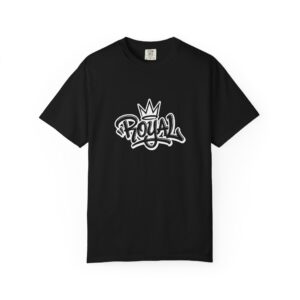 Royal Graffiti T-Shirt — Streetwear Graphic Tee with Crown Script