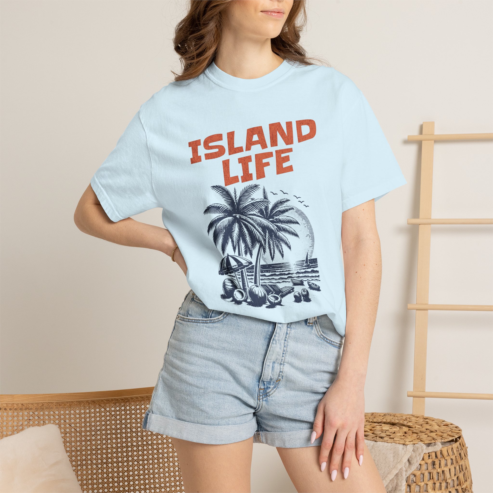 Island Life T-Shirt – Vintage Palm Beach Graphic Tee - Image 4