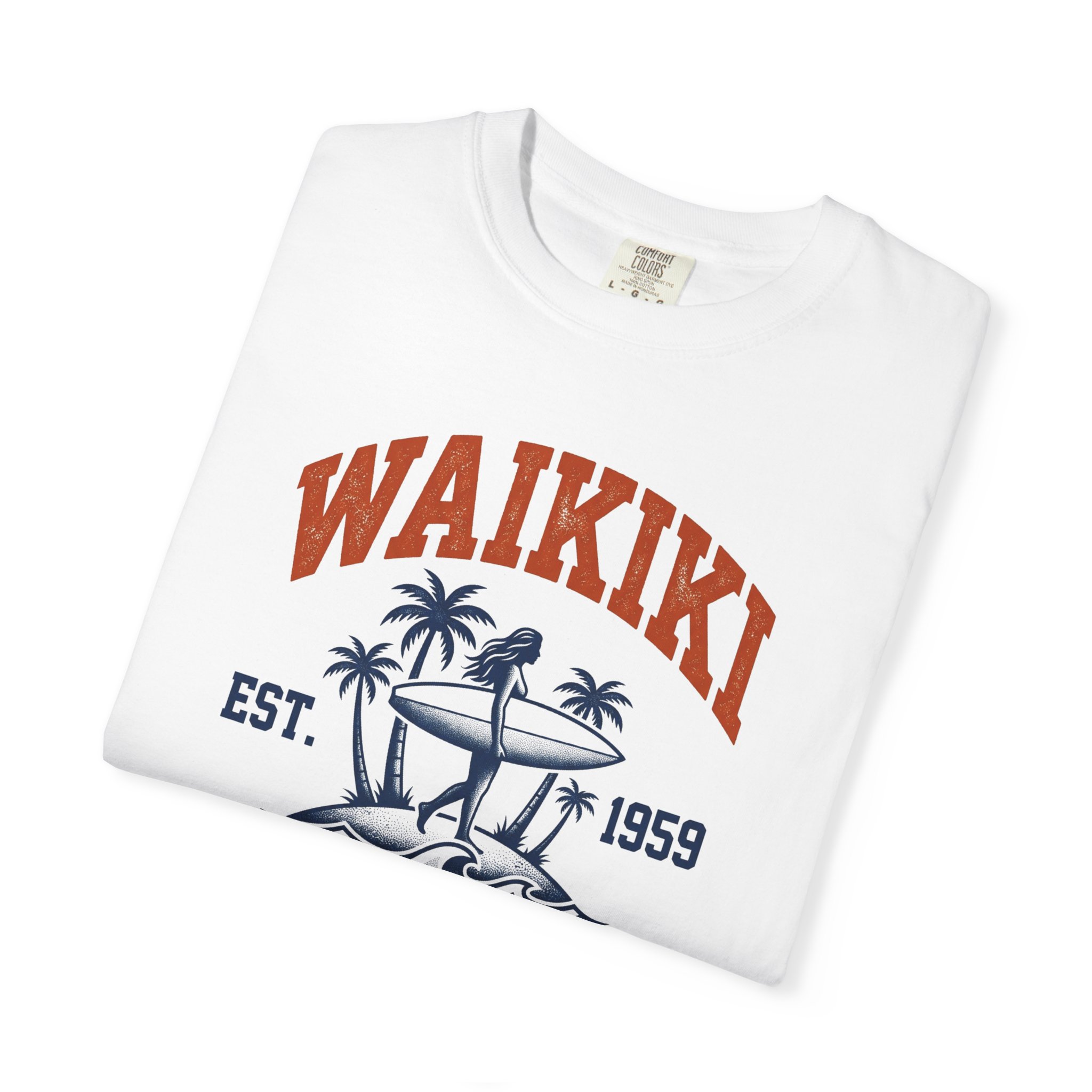 Waikiki Beach Club T-Shirt – Retro Surf Graphic Tee - Image 3