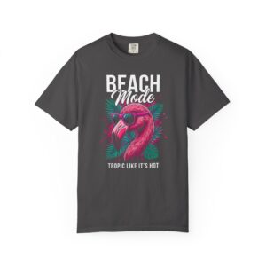 Beach Mode T-Shirt — Pink Flamingo 'Tropic Like It's Hot' Graphic Tee