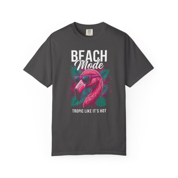 Beach Mode T-Shirt — Pink Flamingo 'Tropic Like It's Hot' Graphic Tee