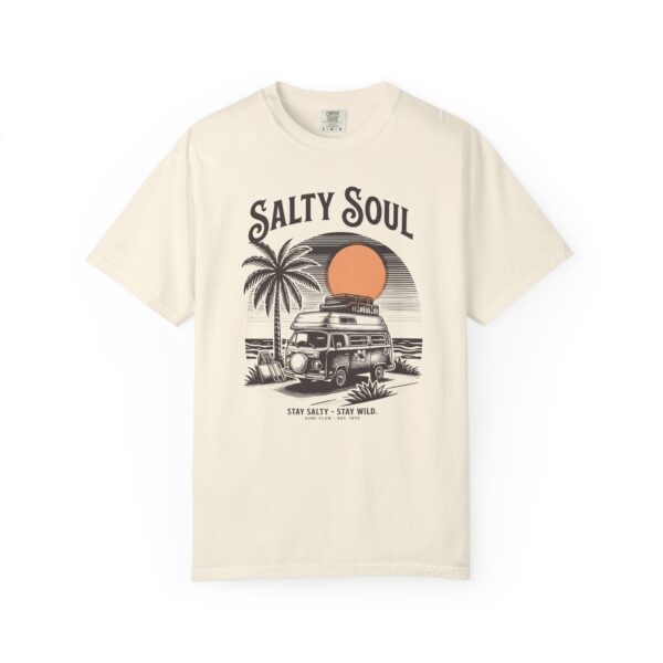 Salty Soul Surf Van T-Shirt — Vintage Beach Sunset Tee