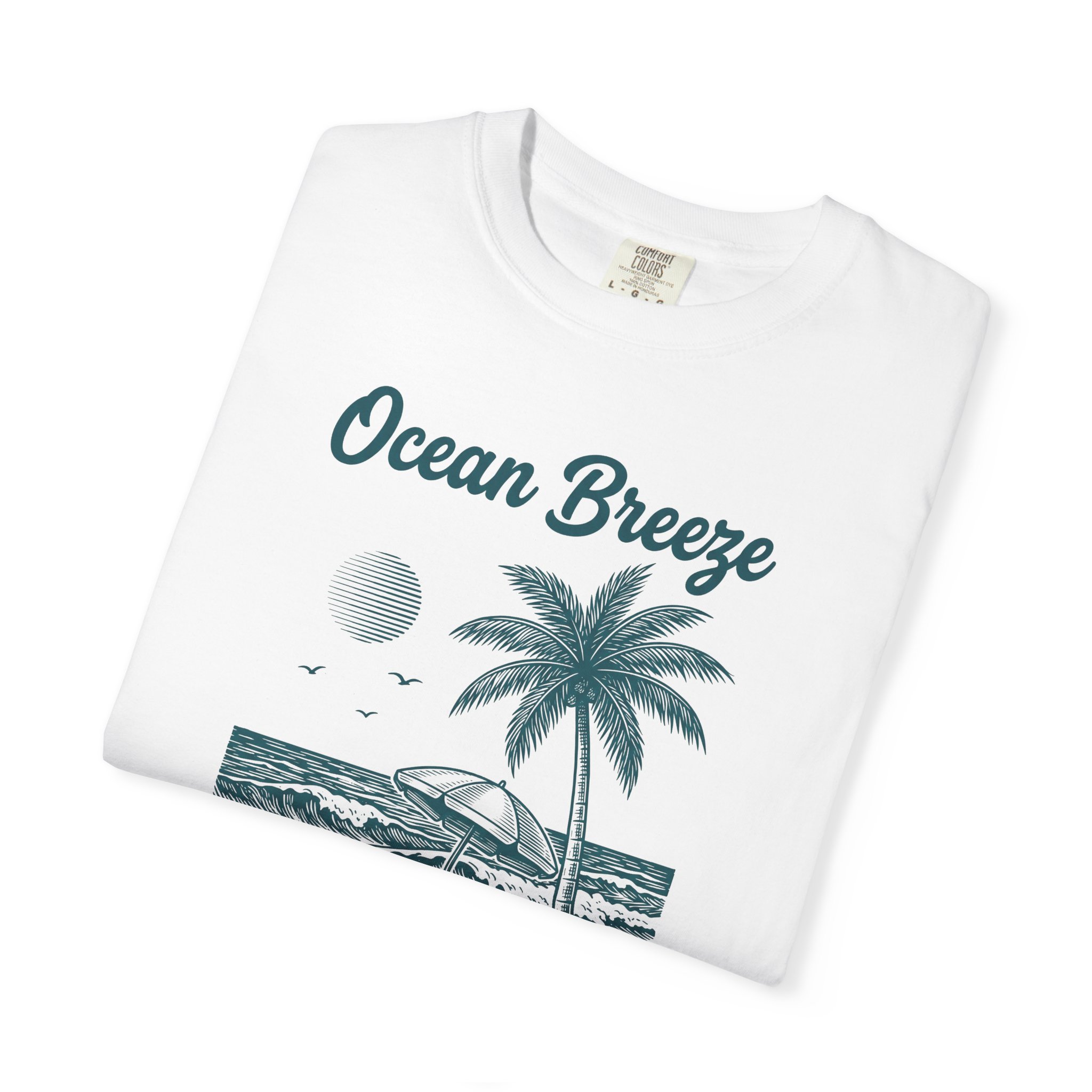 Ocean Breeze T-Shirt — Beach Palm Tree Graphic Tee ('Salty air, sun-kissed hair') - Image 3