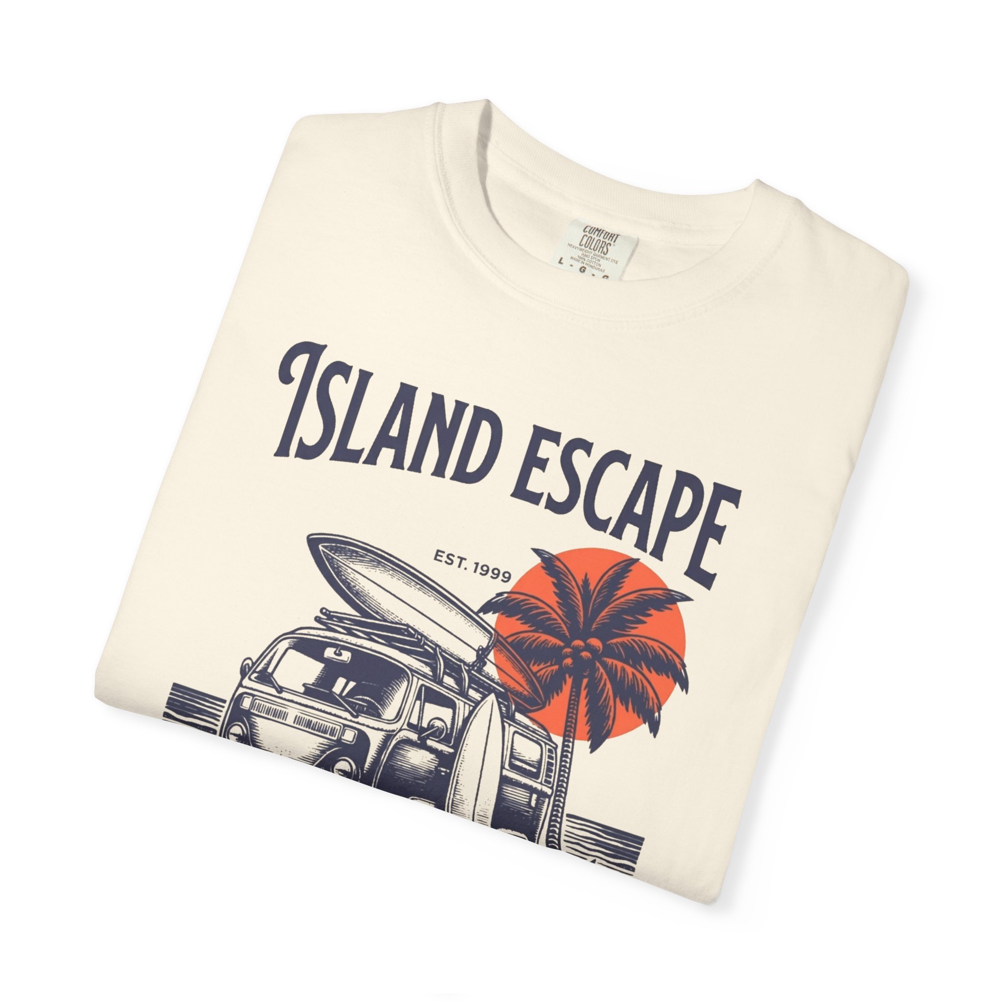 Island Escape T-Shirt — Vintage Surf Van "Endless Summer Vibes" Tee - Image 3