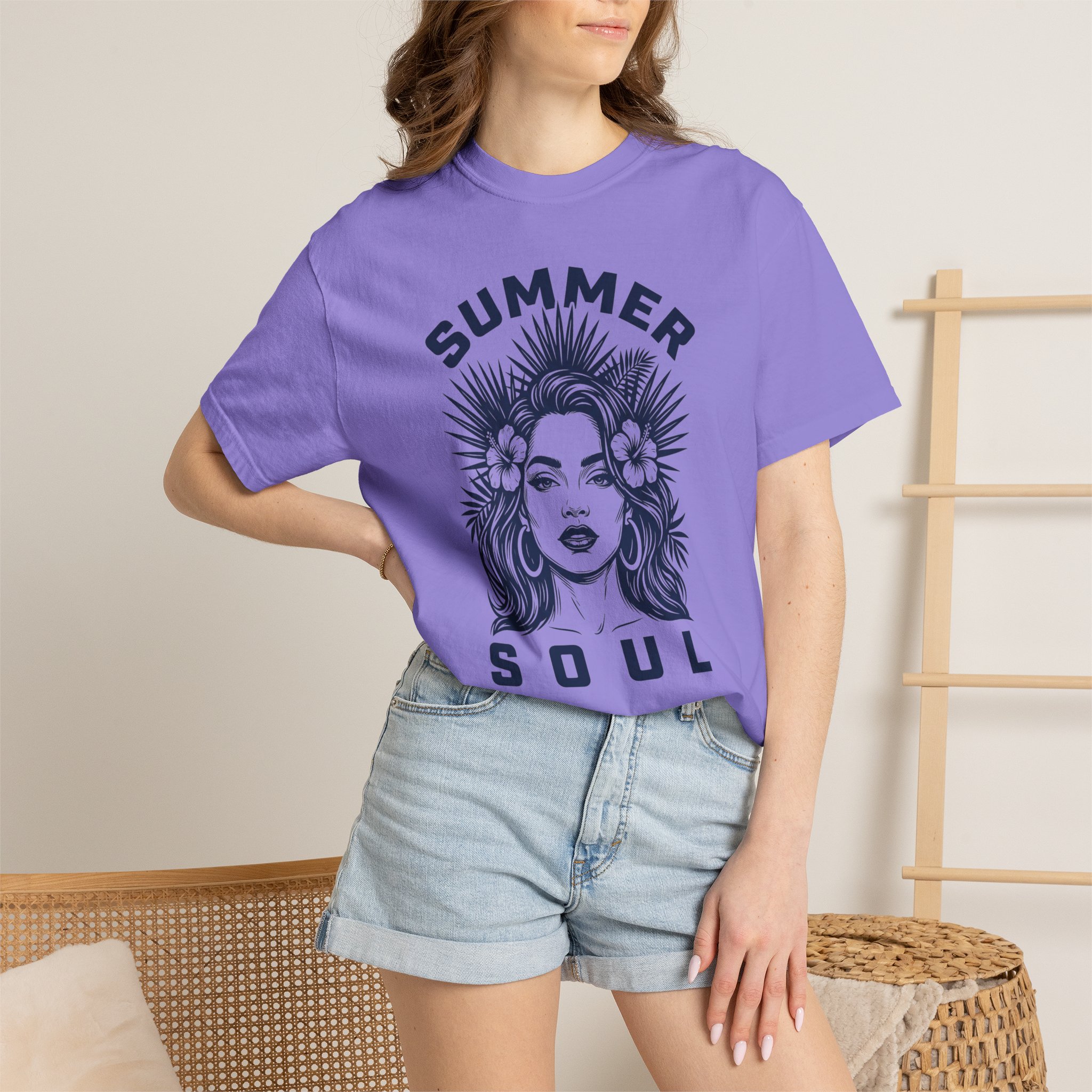 Summer Soul T-Shirt — Retro Floral Girl Graphic Tee - Image 4