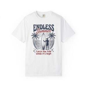 Endless Summer Surf T-Shirt — "Catch the tide while it's high"