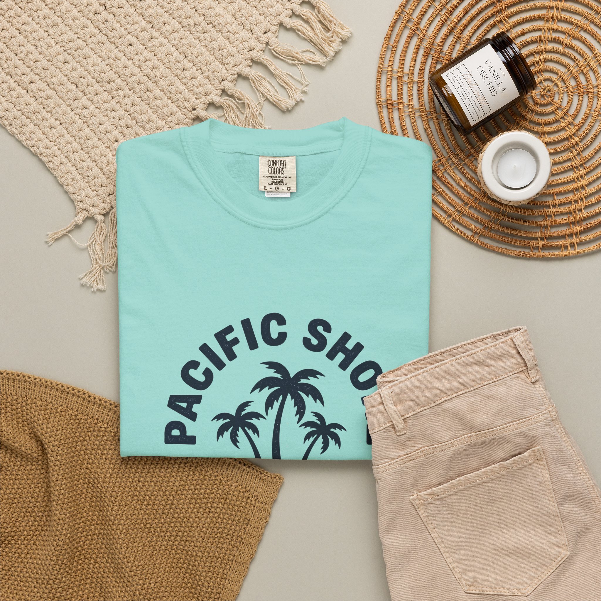 Pacific Shore Surf Co. T-Shirt — Beach Palm Island Graphic Tee - Image 6