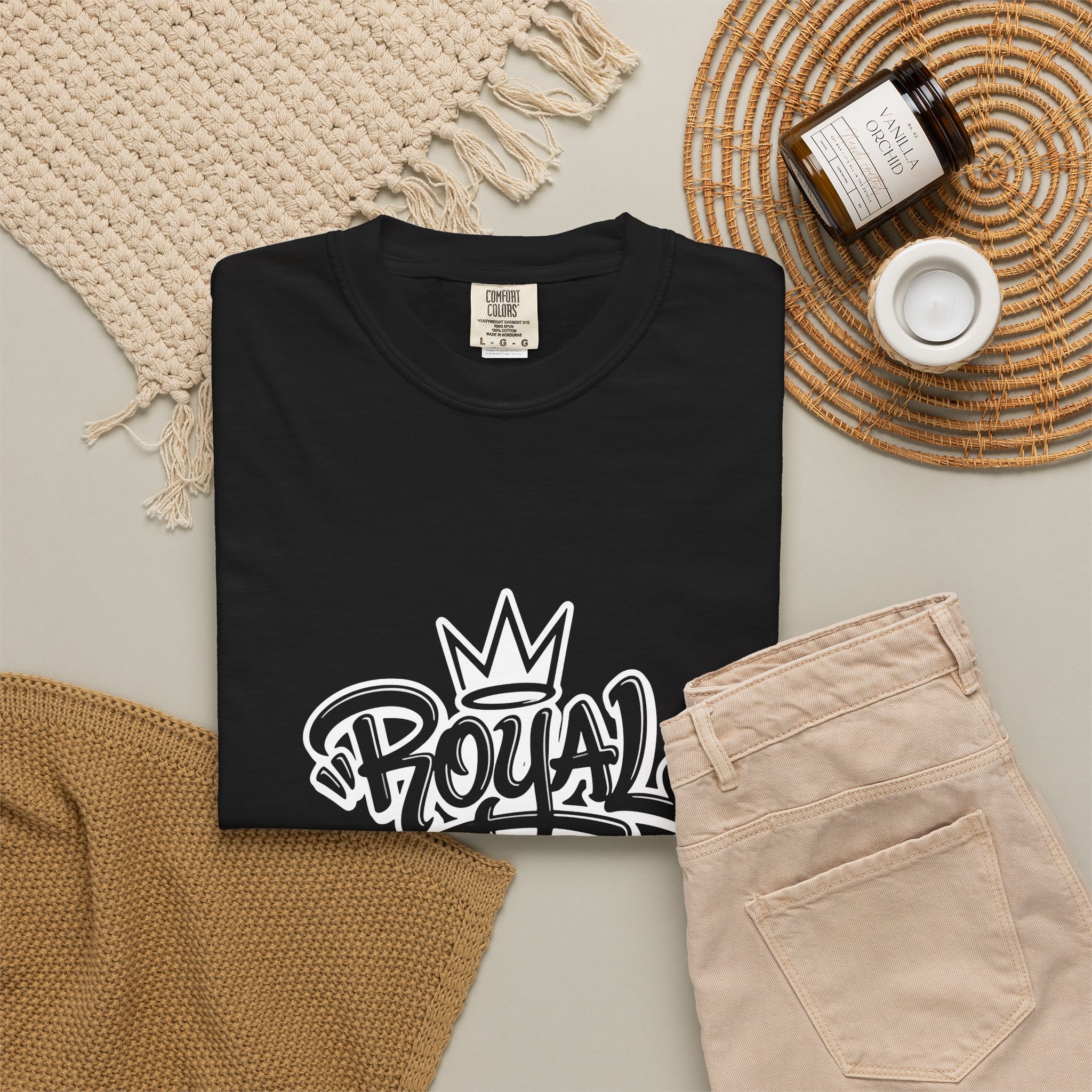 Royal Graffiti T-Shirt — Streetwear Graphic Tee with Crown Script - Image 6