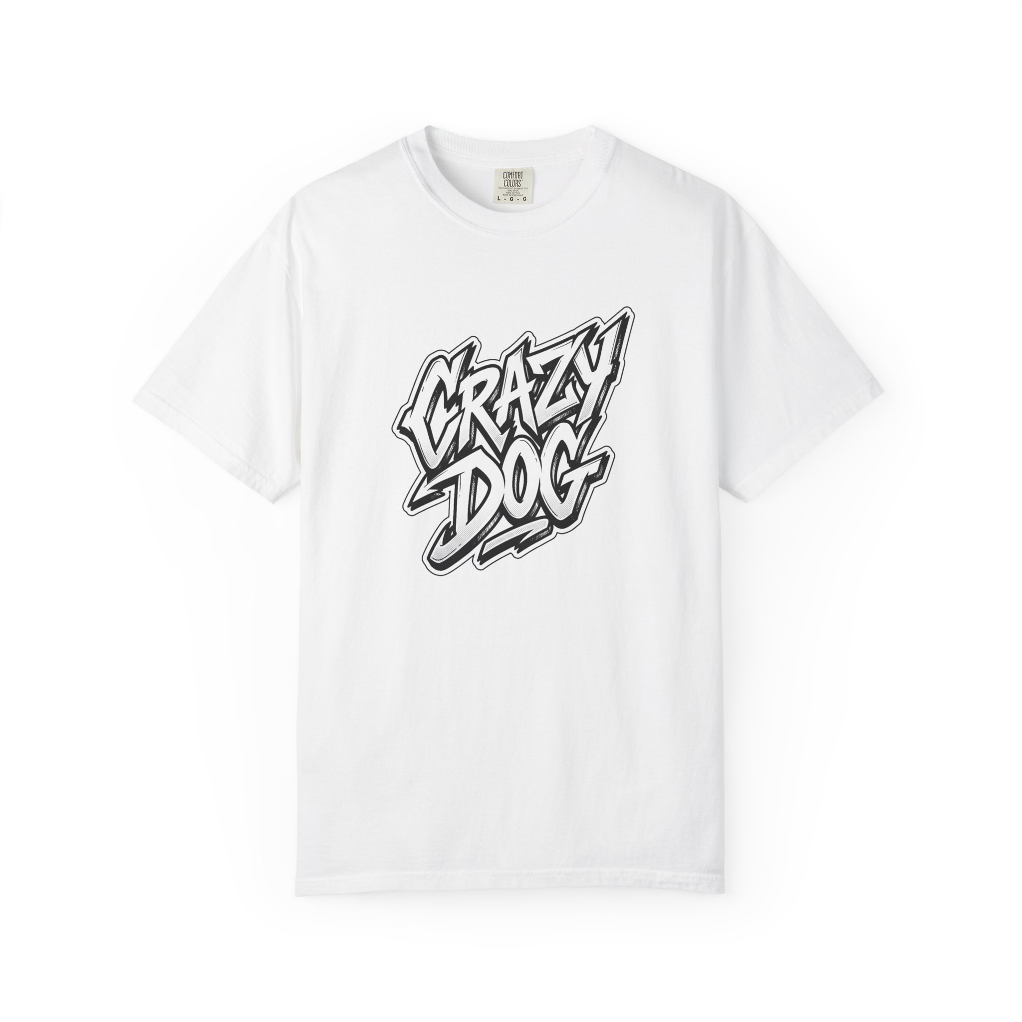 Crazy Dog Graphic T‑Shirt — Streetwear Logo Tee