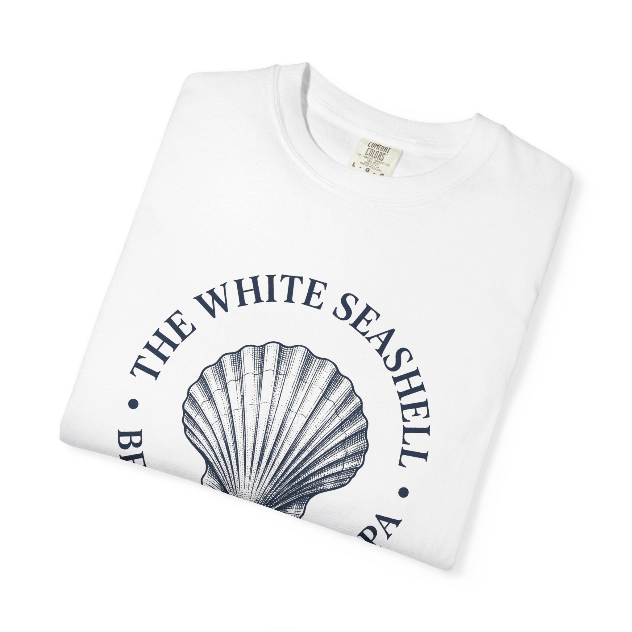 Seashell Beach Resort T-Shirt — “The White Seashell” Vintage Coastal Tee - Image 3