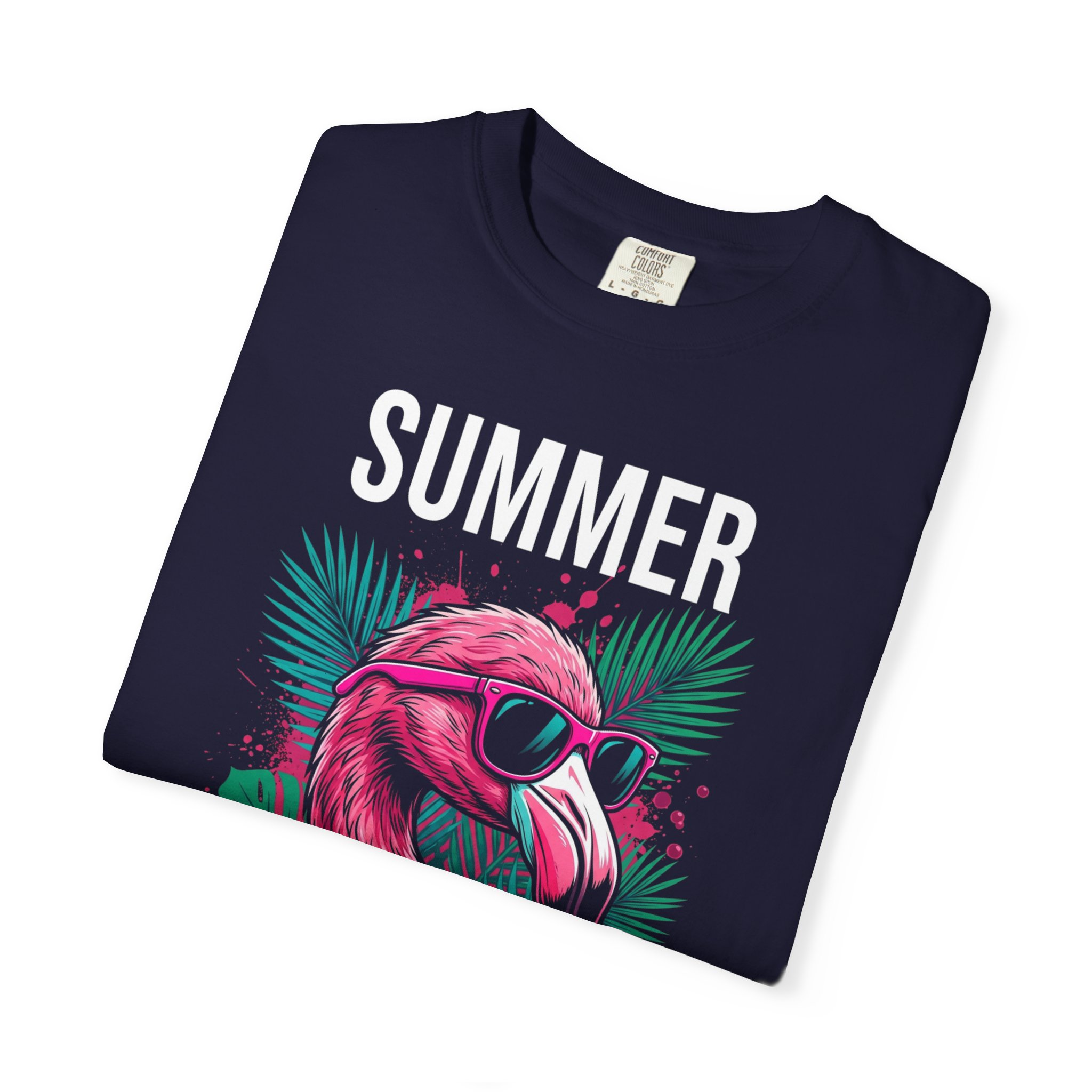 Summer Vibes T-Shirt — Pink Flamingo Graphic Tee - Image 3