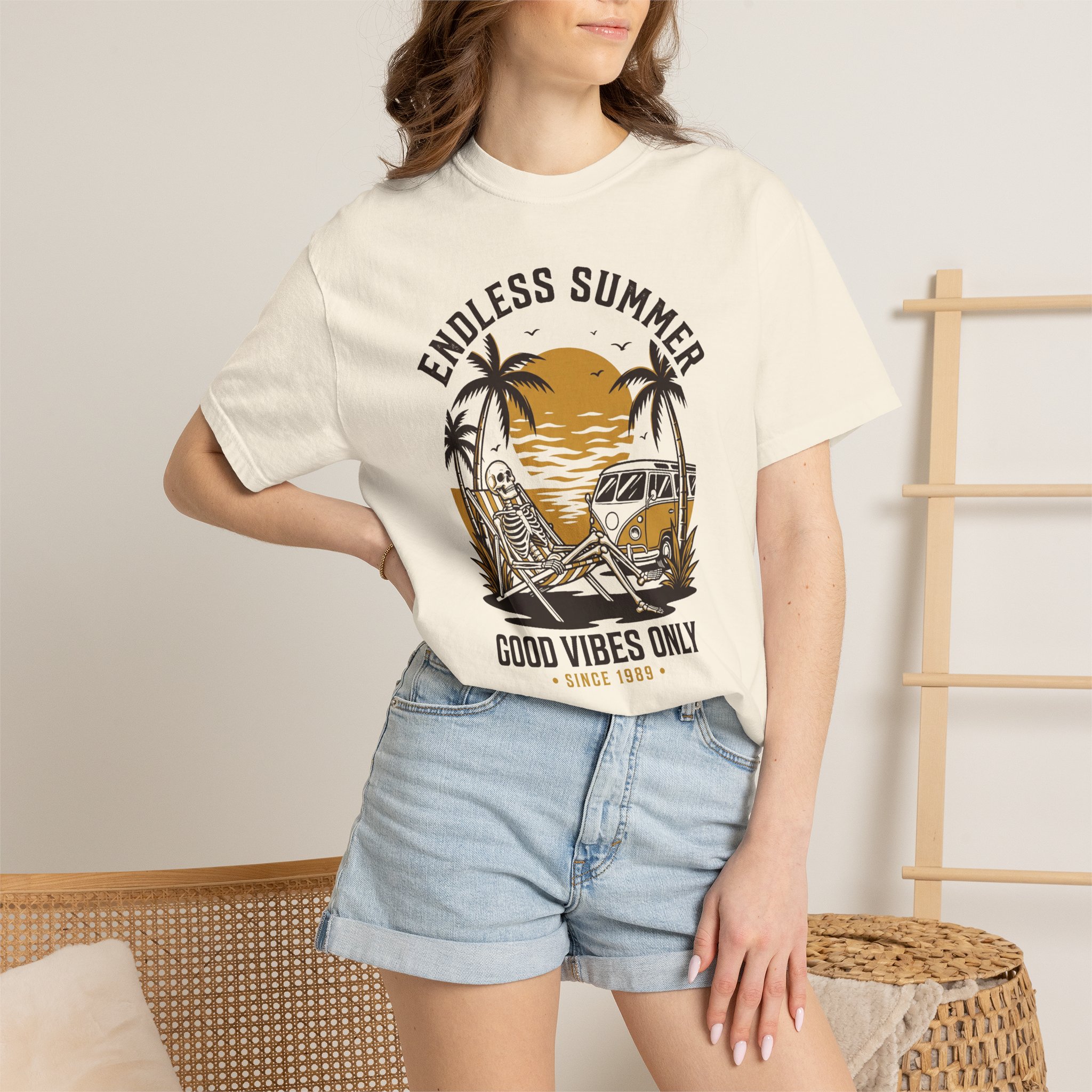 Endless Summer 'Good Vibes Only' Beach T-Shirt - Image 4