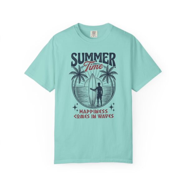 Summer Time Surf T-Shirt — "Happiness Comes in Waves" Vintage Beach Tee