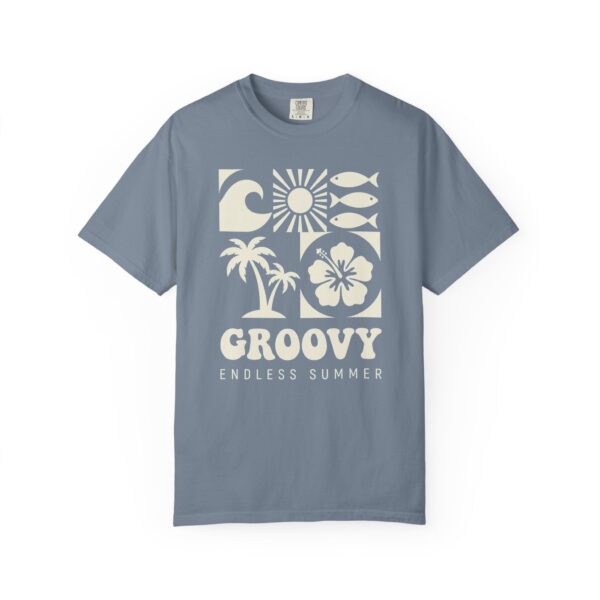 Groovy Endless Summer T-Shirt — Retro Beach Palm Tree Hibiscus Tee