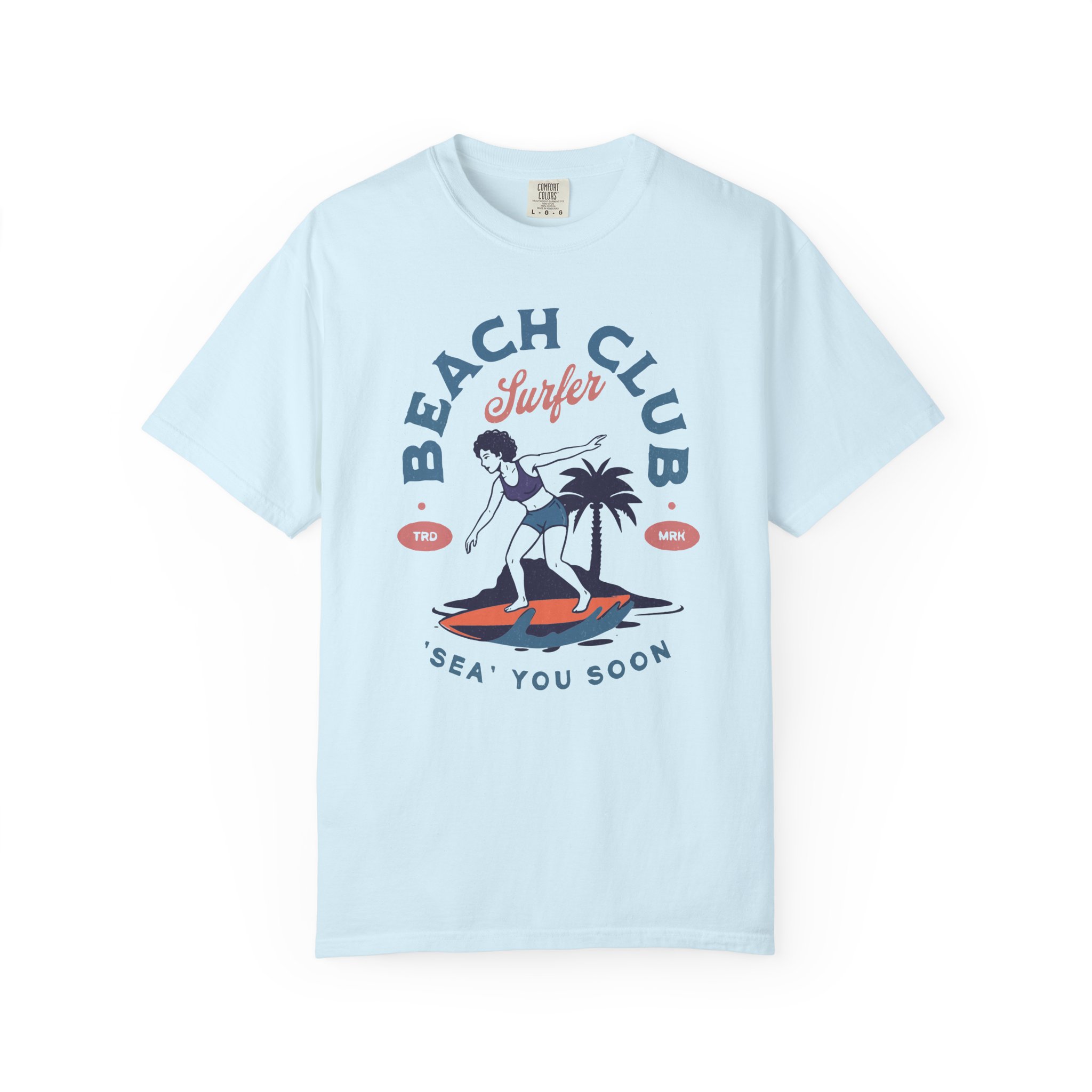 Beach Club Surfer T-Shirt — "Sea You Soon" Vintage Surf Graphic