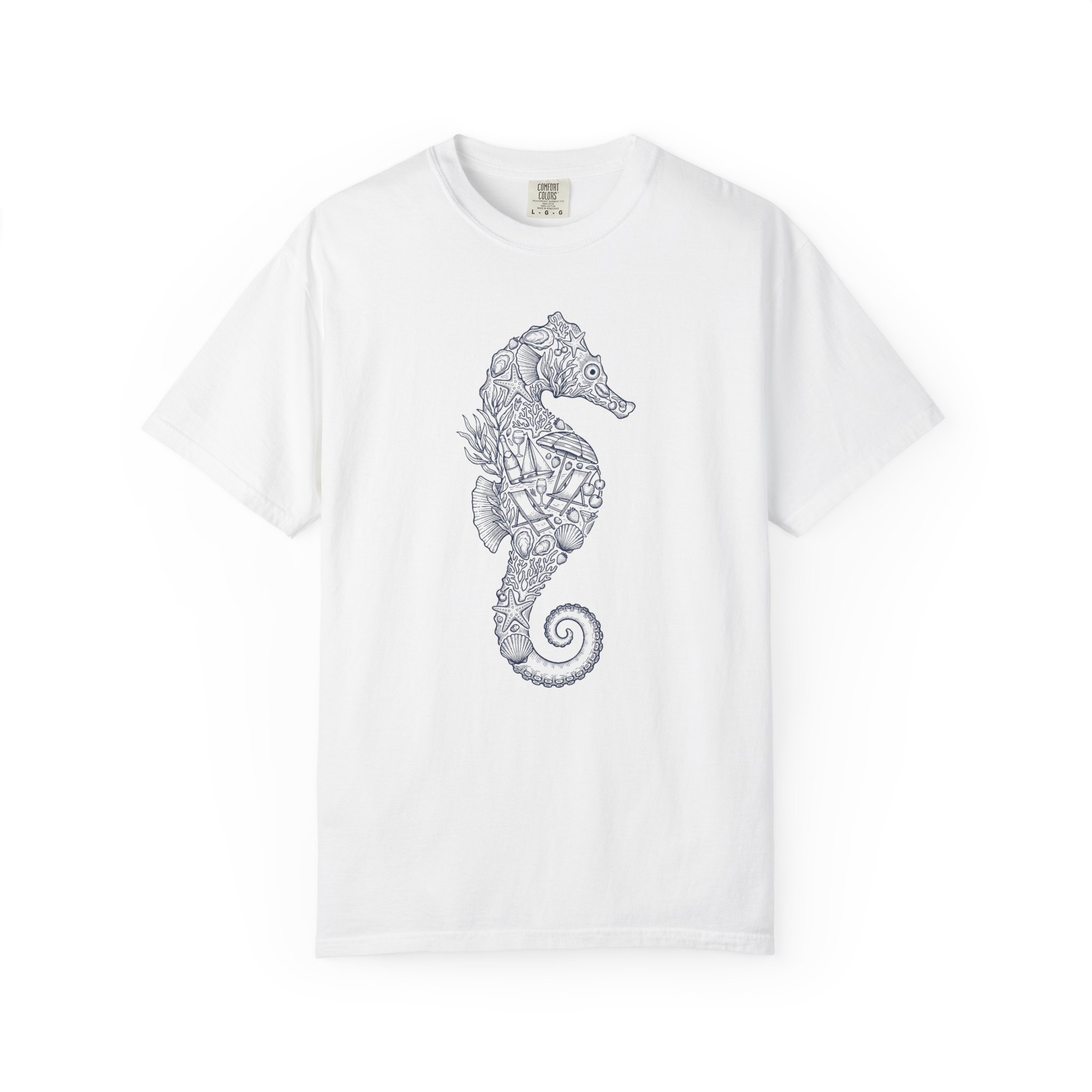 Seahorse Illustration T-Shirt