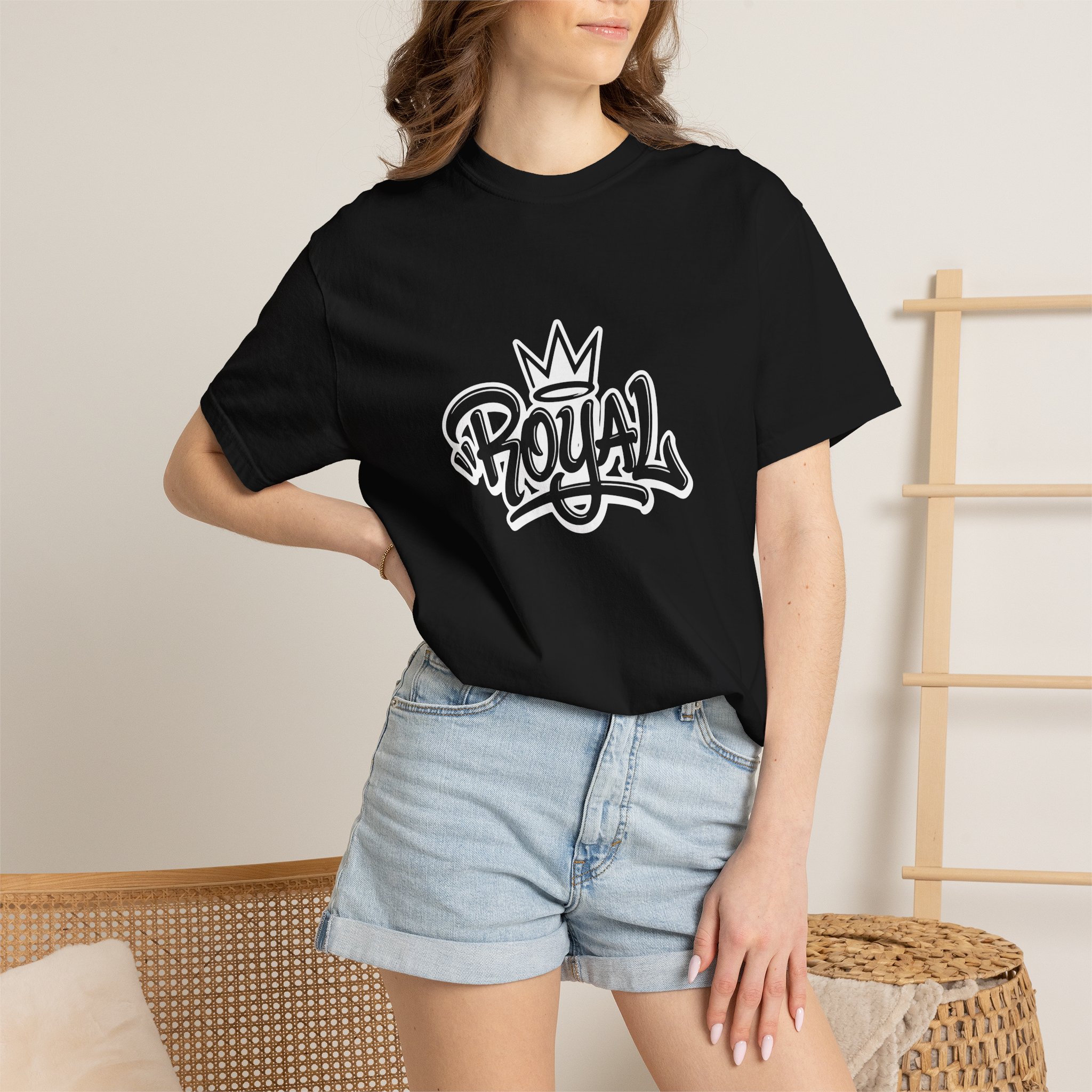 Royal Graffiti T-Shirt — Streetwear Graphic Tee with Crown Script - Image 4