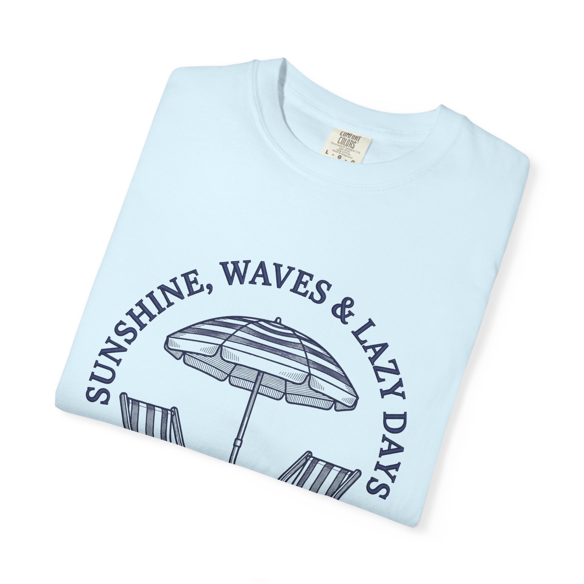 Beach Chair T-Shirt — "Sunshine, Waves & Lazy Days" Summer Tee - Image 3